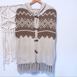Fringe Boho Sweater Vest w/ Hood!